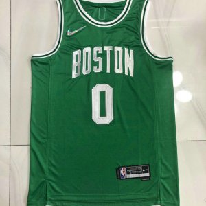 Maillot de Basket #0 Tatum Celtics 75th anniversary authentique Vert